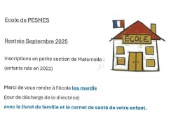 INSCRIPTIONS RENTREE SCOLAIRE 2025