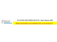 PLANNING PERMANENCES 2EME TRIMESTRE 2025 MISSION LOCALE