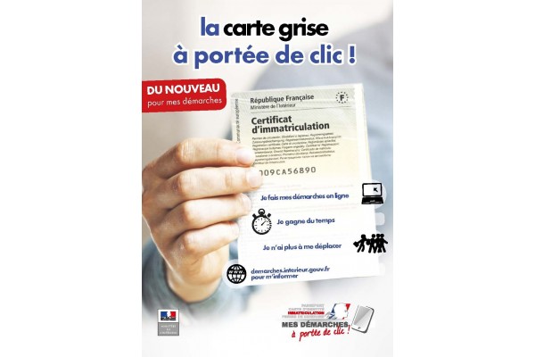 Démarches Certificat d'immatriculation (Cartes grises)